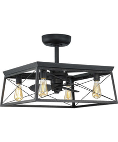 Briarwood 22-Inch 3-Blade  Farmhouse Fandelier  Matte Black