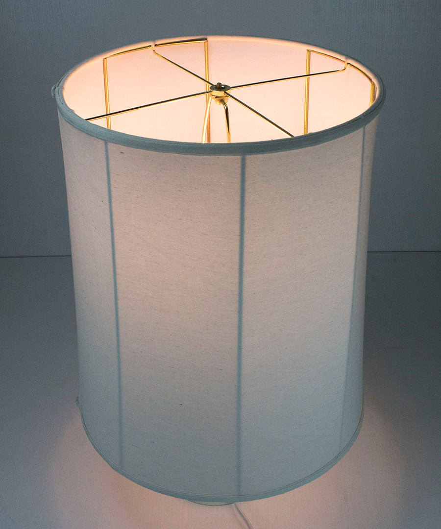 16"W x 19"H Collapsible Drum Lamp Shade Premium Light Oatmeal Linen