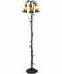 58" High Amber/Green 3 Light Floor Lamp