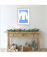 Mary and Joseph with the miraculous baby by Elizabeth Wang Wood Framed Wall Art Print (19  W x 25  H), Svelte Silver Frame