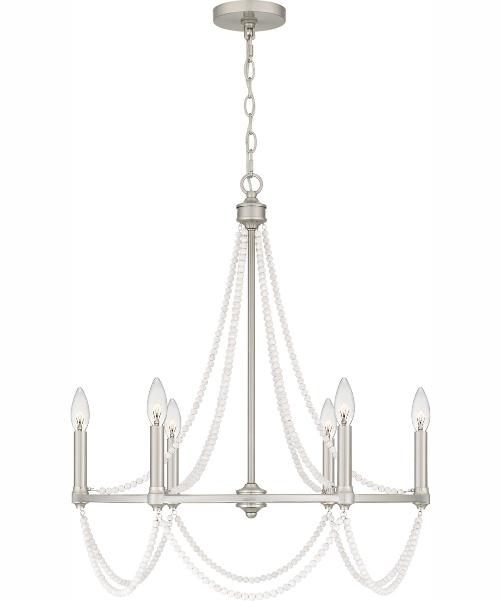 Brigitta 6-light Chandelier Brushed Nickel