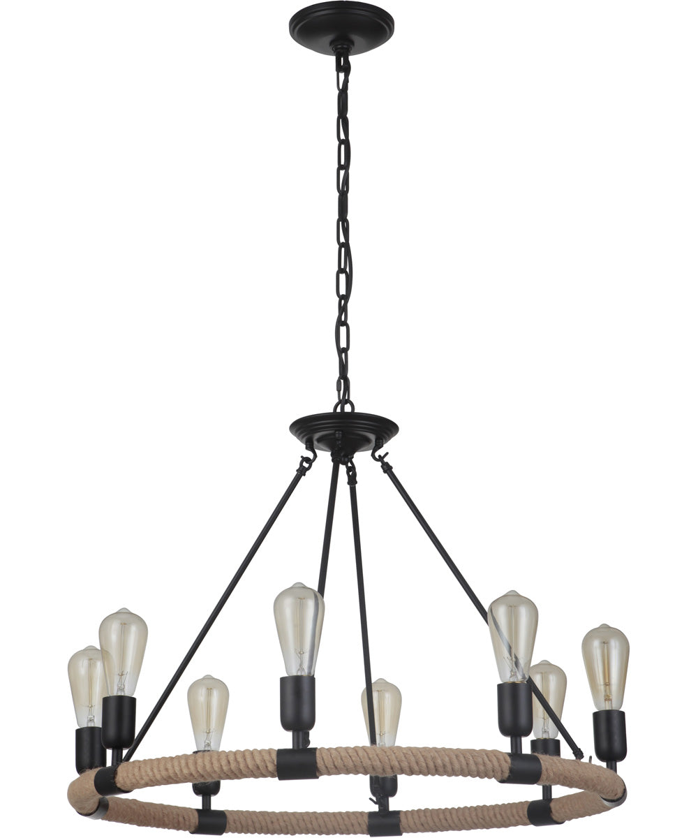 Dillon 8-Light Chandelier Flat Black