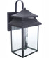 Crossbend 3-Light Outdoor Wall Lantern Matte Black