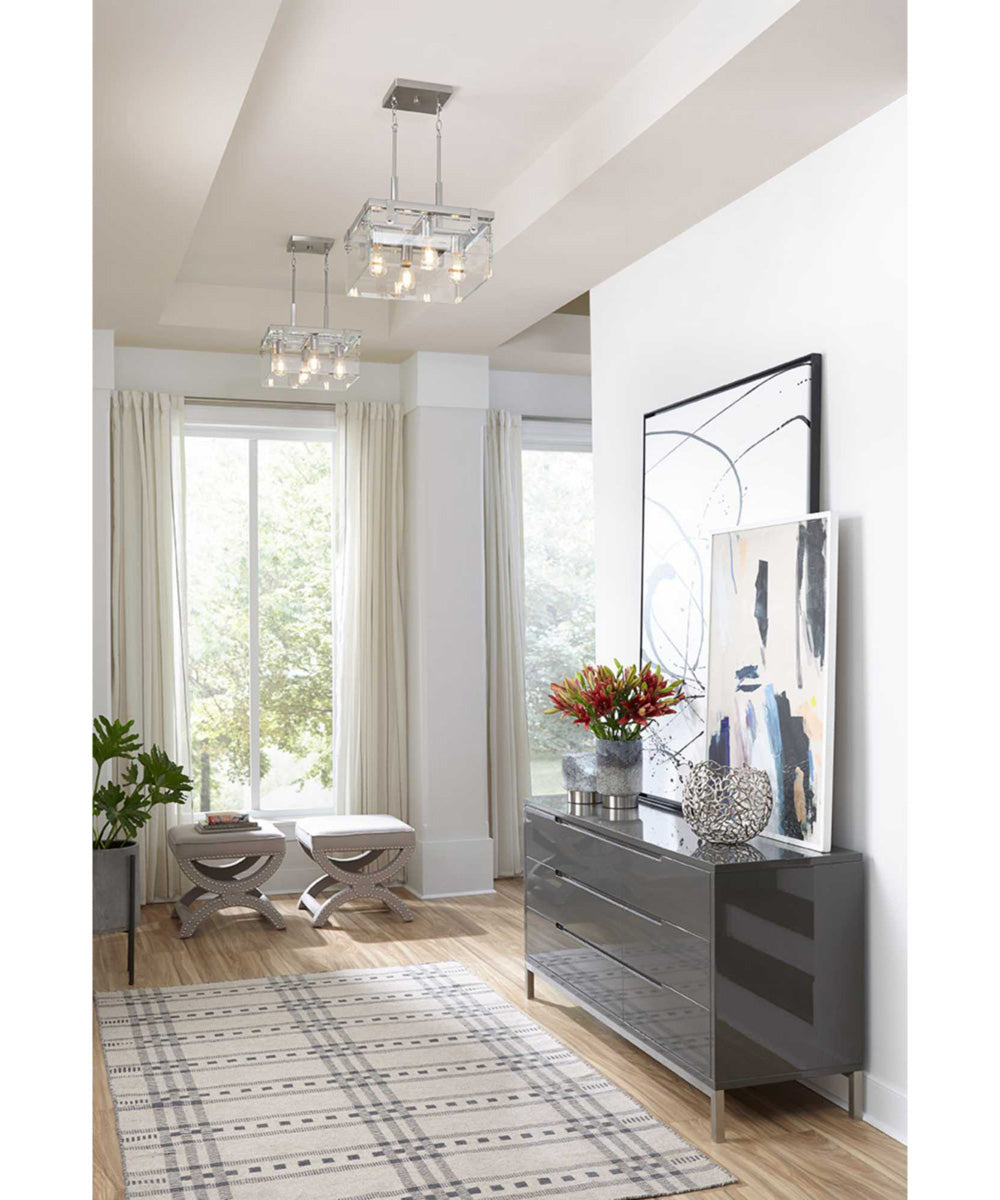 Glayse 16-3/4" Semi-Flush/Convertible Brushed Nickel