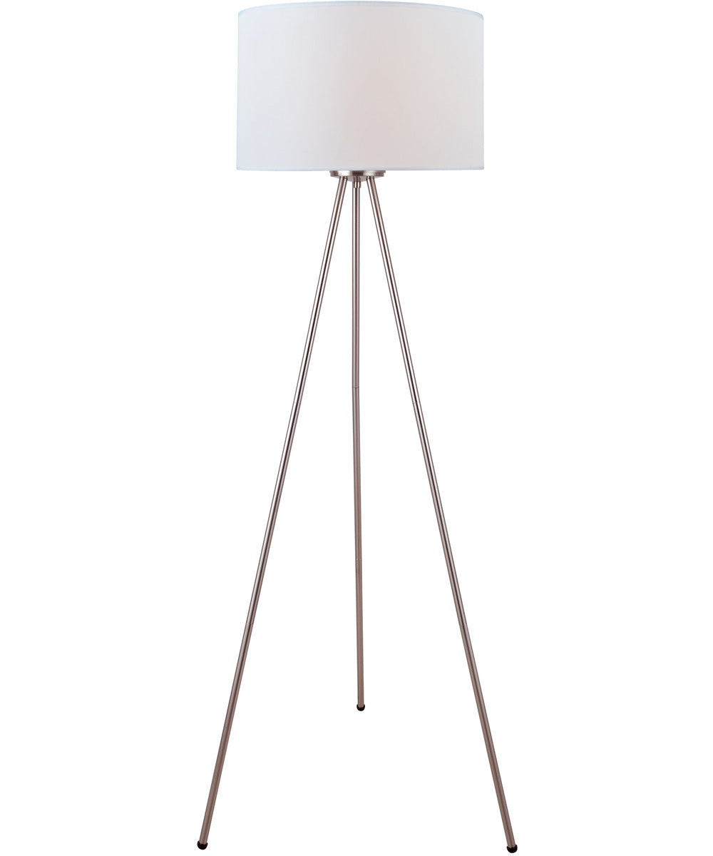 Tullio 1-Light Floor Lamp Ps/White Fabric Shade