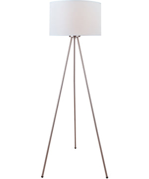 Tullio 1-Light Floor Lamp Ps/White Fabric Shade
