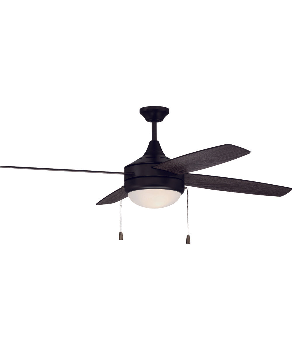 52" Phaze 4 Blade 2-Light Ceiling Fan Flat Black