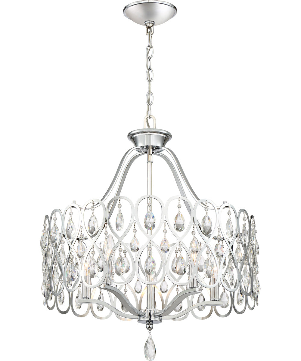 Lulu 5-light Chandelier Polished Chrome