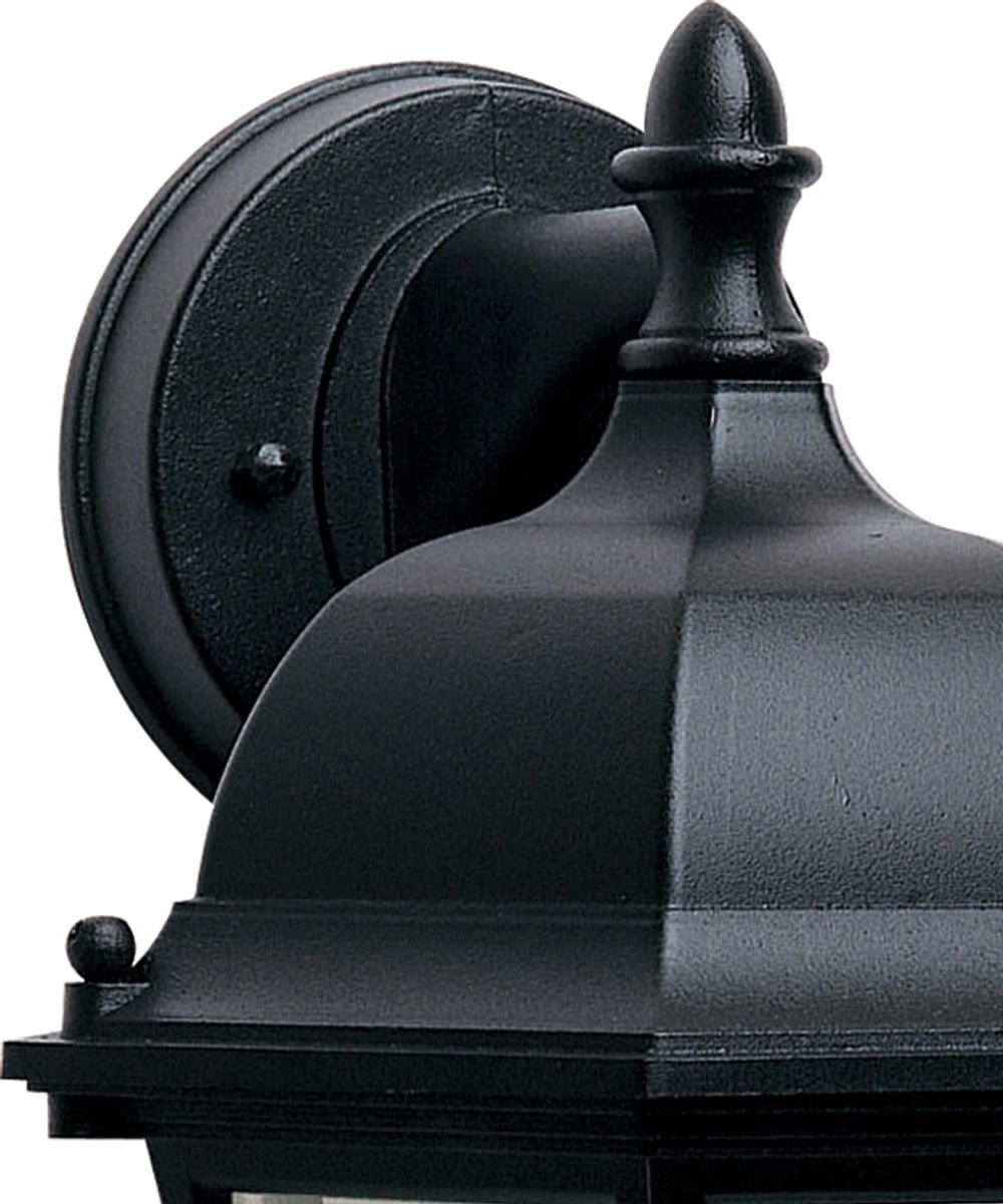 1-Light Small Wall Mount Lantern in Black