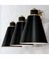 Bradley 3-Light Vanity Aged Brass and Black