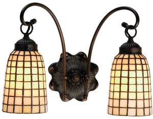 15"W Terra Bone 2 Light Wall Sconce