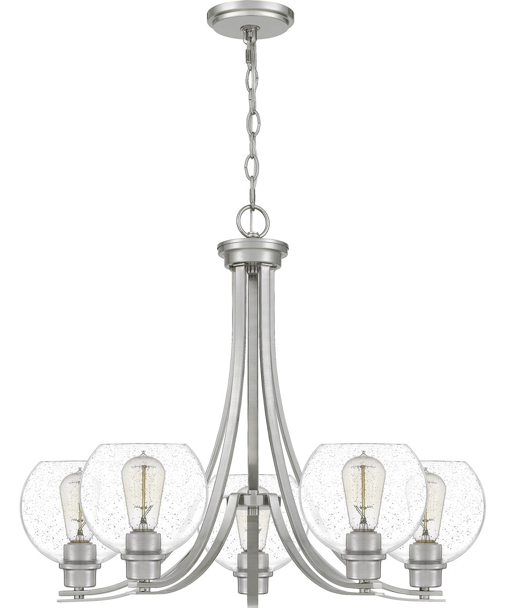 Pruitt 5-light Chandelier Brushed Nickel