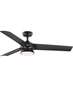 Edwidge 3-Blade 52-Inch DC Motor LED Contemporary Ceiling Fan Black