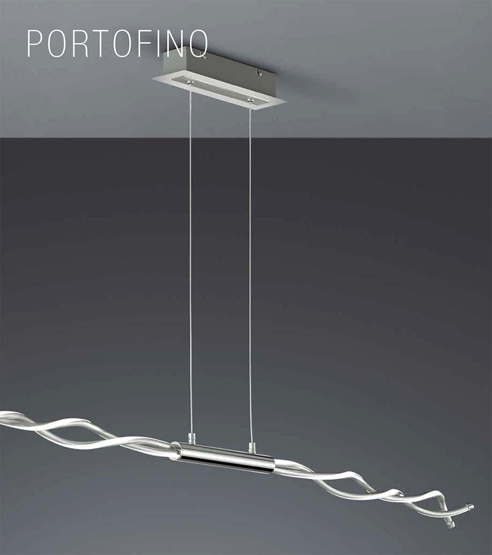 54"W Portofino LED Pendant Chrome