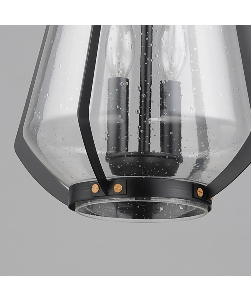 Mariner Large 2-Light Outdoor Pendant Black / Antique Brass