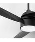 60" Brisa 1-light LED Patio Ceiling Fan Matte Black
