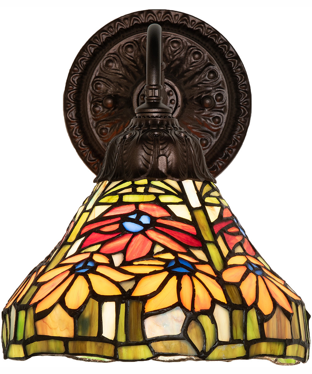 8" Wide Tiffany Poinsettia Wall Sconce