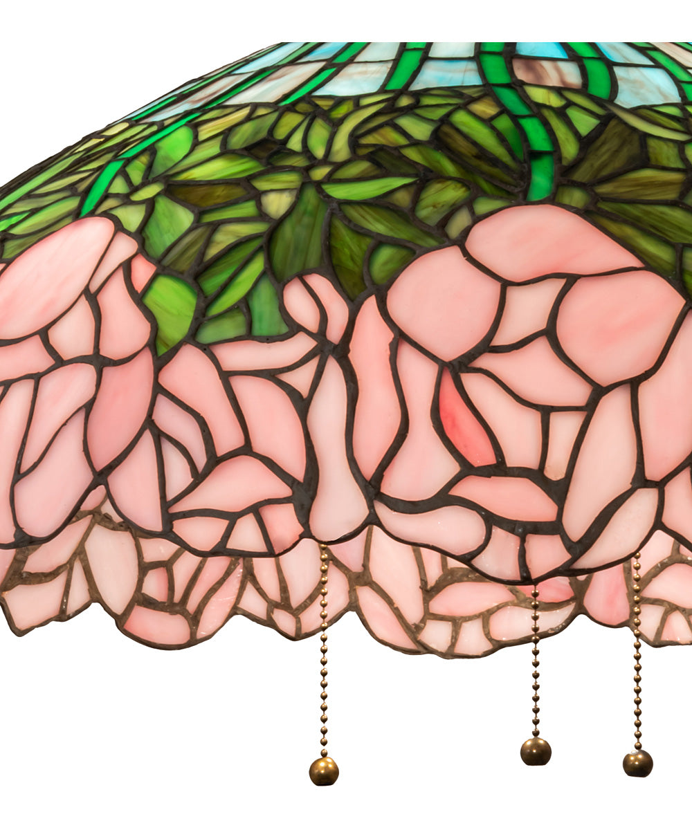 22" Wide Tiffany Cabbage Rose Pendant