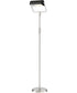 Caileb 1-Light Led Floor Lamp Brushed Nickel/Black Shade