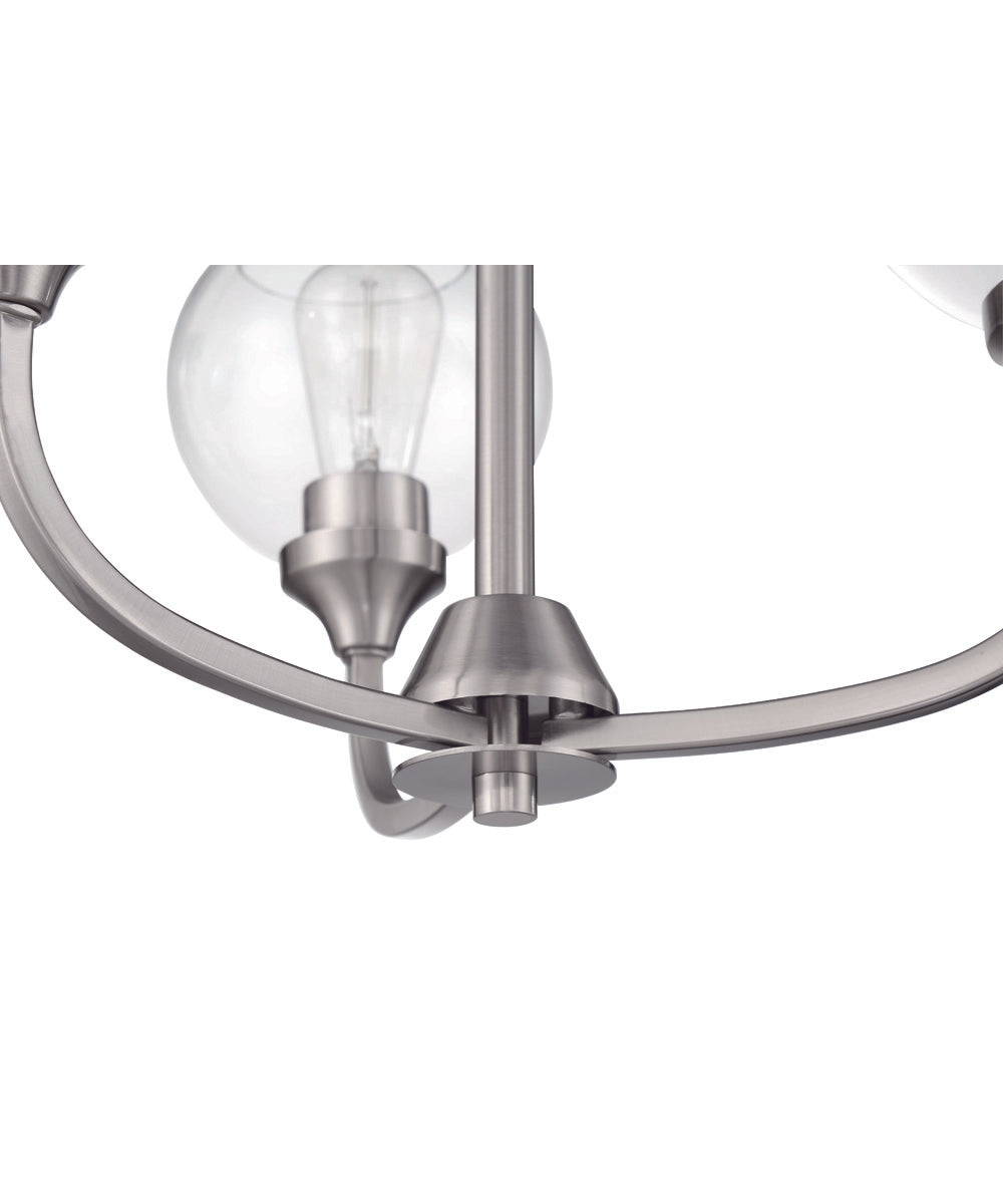 Glenda 3-Light Chandelier Brushed Polished Nickel