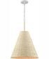 Abaca 17'' Wide 1-Light Pendant - Textured White