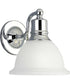 Madison 1-Light Etched Glass Traditional Bath Vanity Light Polished Chrome