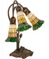 16" High Stained Glass Pond Lily 3 Light Accent Lamp