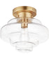 Harbor 1-Light Flush Mount Satin Brass