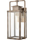 Crested Butte 1-Light Outdoor Sconce Vintage Brass/Clear Glass Enclosure