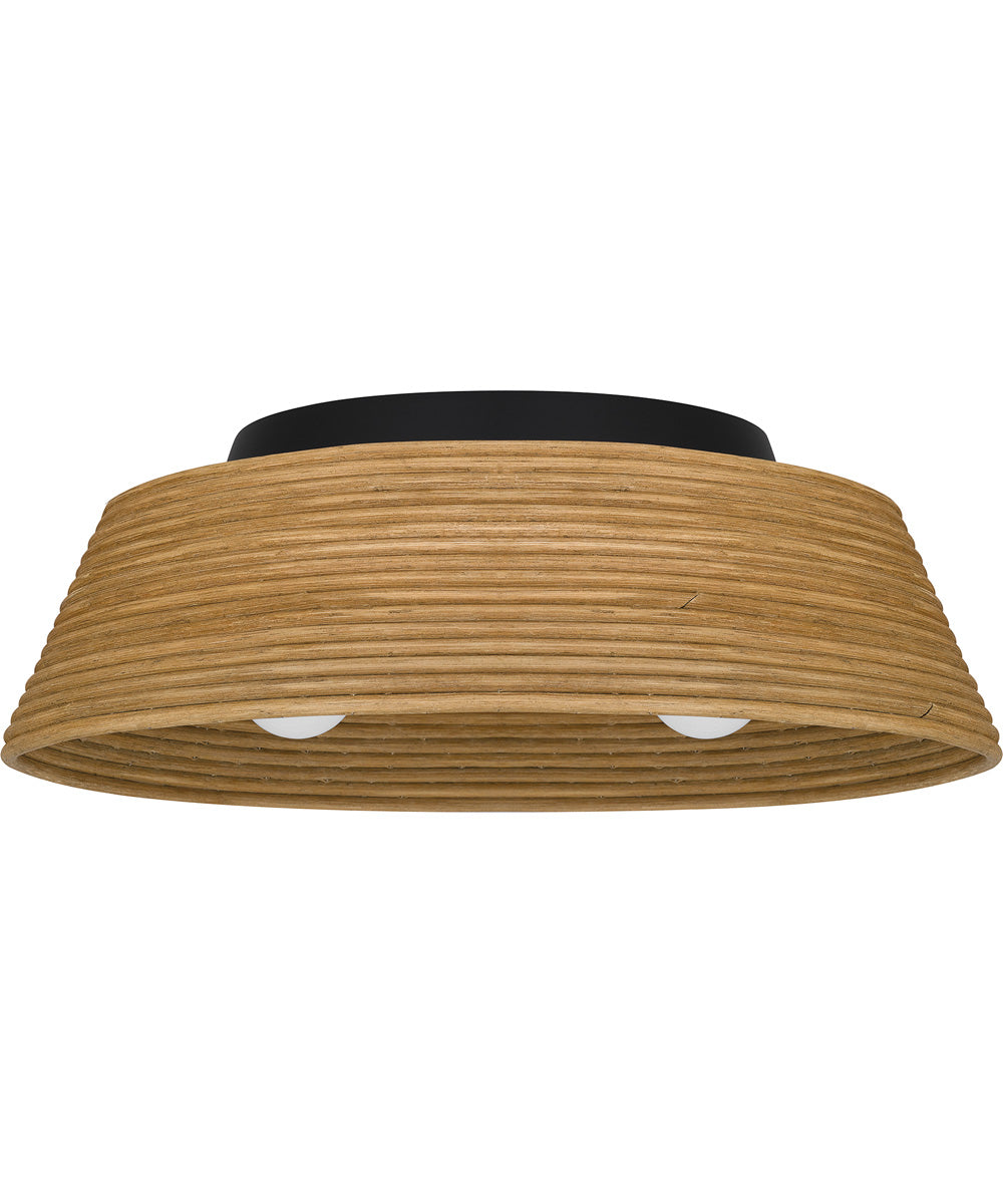 Quoizel Flush Mount Large 3-light Flush Mount Matte Black