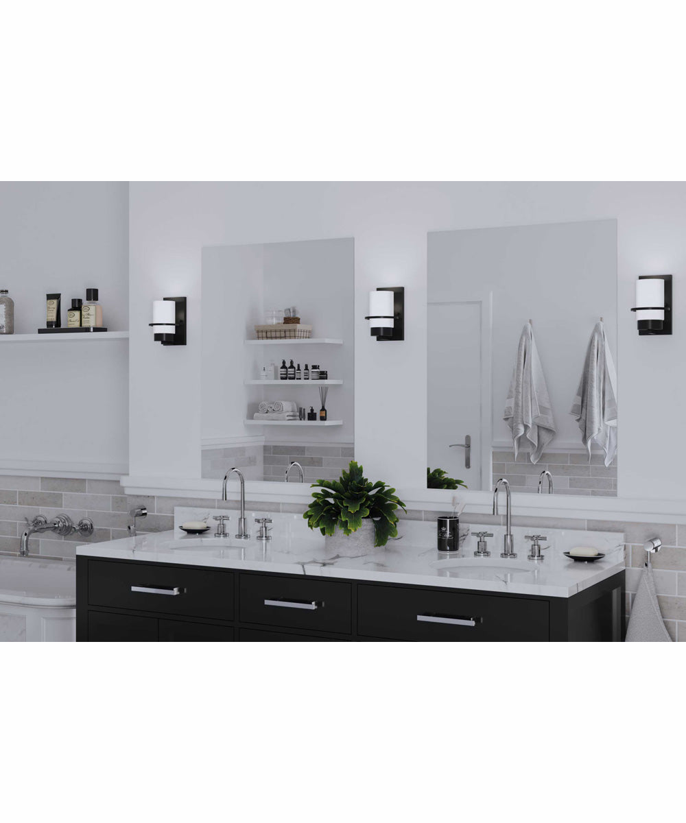 Reiss 1-Light Modern Farmhouse Vanity Light Matte Black