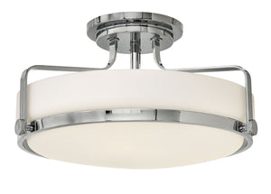18"W Harper 3-Light Semi Flush Mount in Chrome