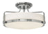 18"W Harper 3-Light Semi Flush Mount in Chrome