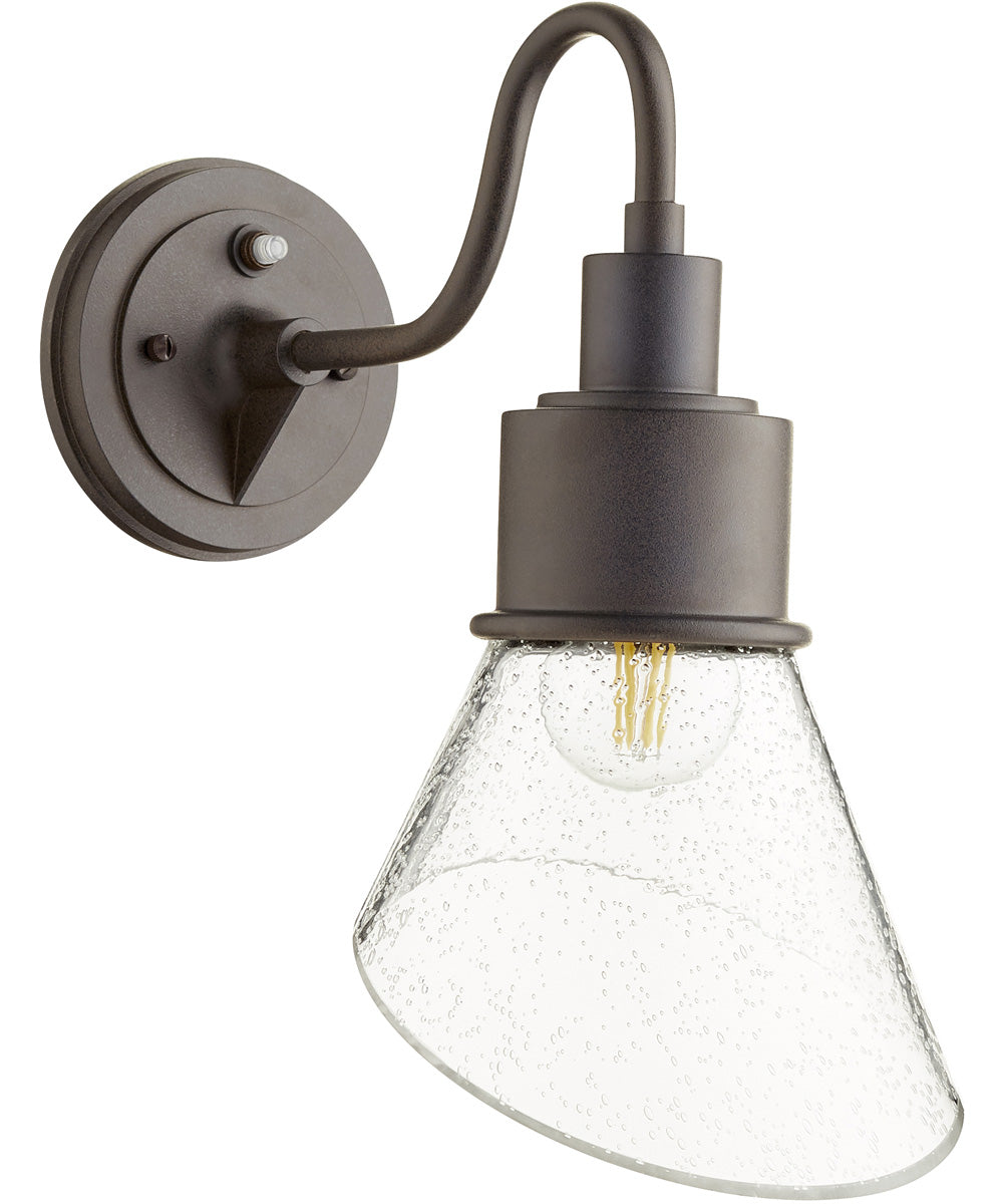 7"W Torrey 1-light Wall Mount Light Fixture Oiled Bronze w/ Clear/Seeded