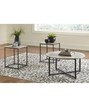 Lazabon Occasional Table Set (3/CN) Gray/Black