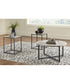 Lazabon Occasional Table Set (3/CN) Gray/Black