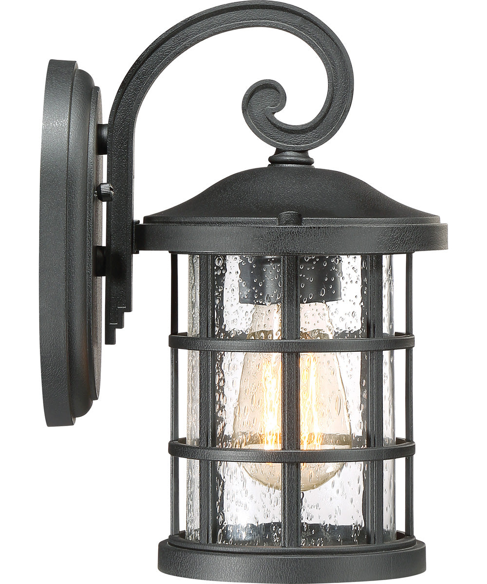 Crusade Small 1-light Outdoor Wall Light  Coastal Armour Earth Black