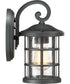 Crusade Small 1-light Outdoor Wall Light  Coastal Armour Earth Black