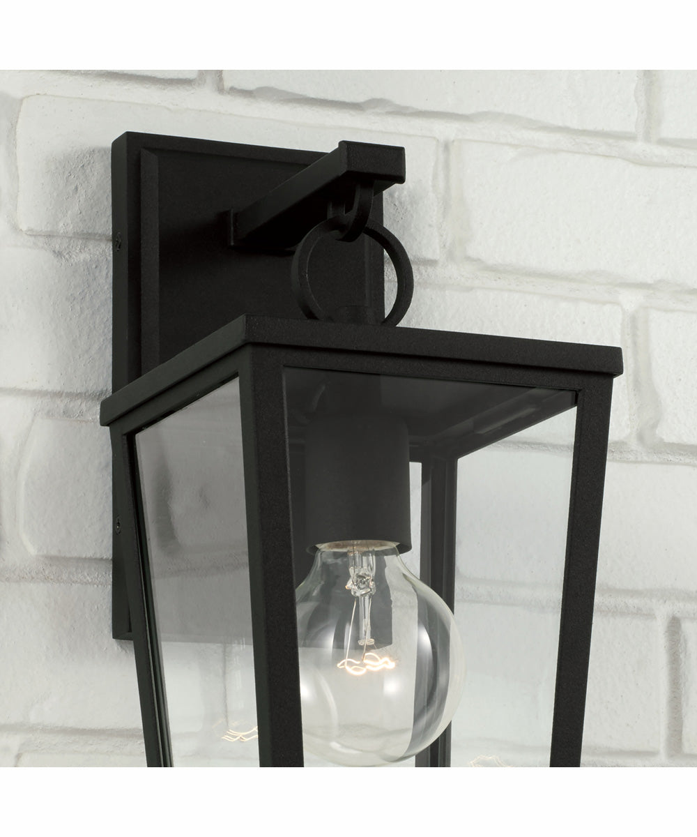 Elliott 1-Light Outdoor Wall-Lantern Rain or Shine - Black