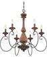 Auburn 6-light Chandelier Rustic Black