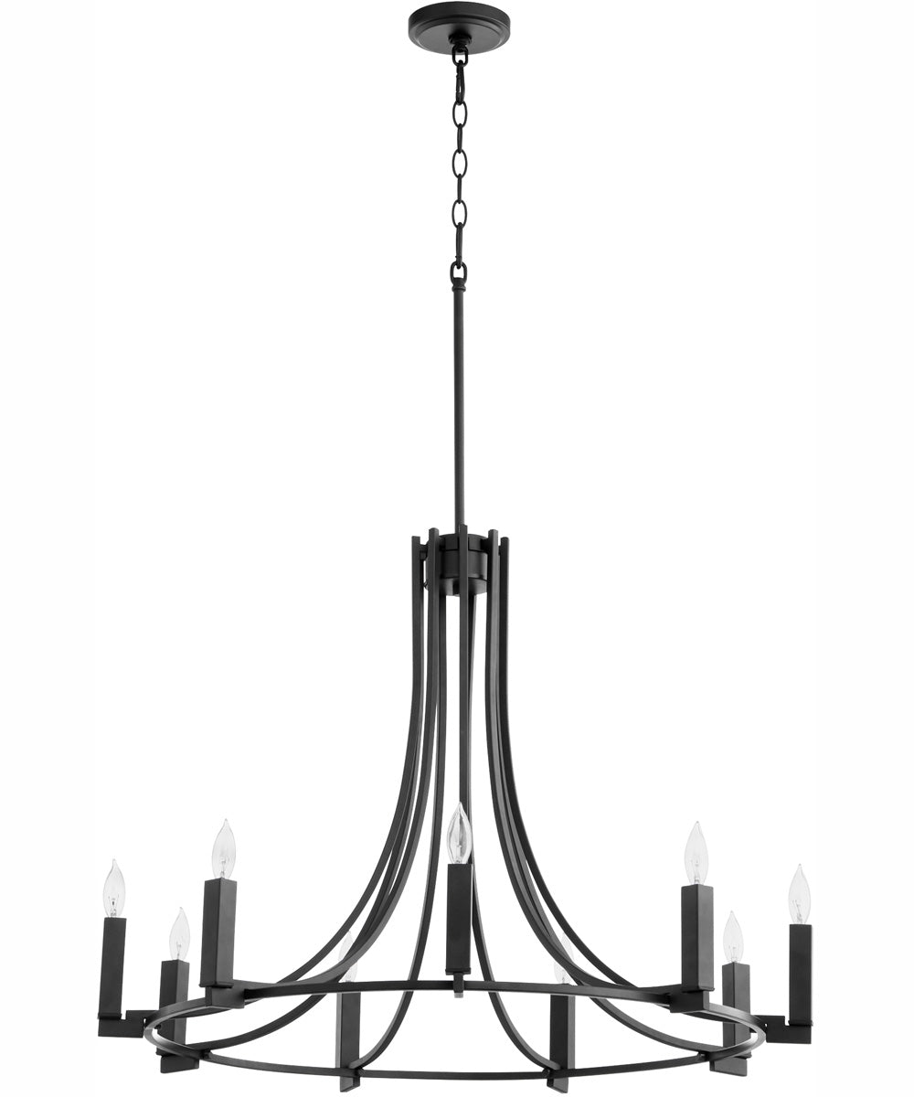 Olympus 9-light Chandelier Textured Black