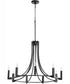 Olympus 9-light Chandelier Textured Black