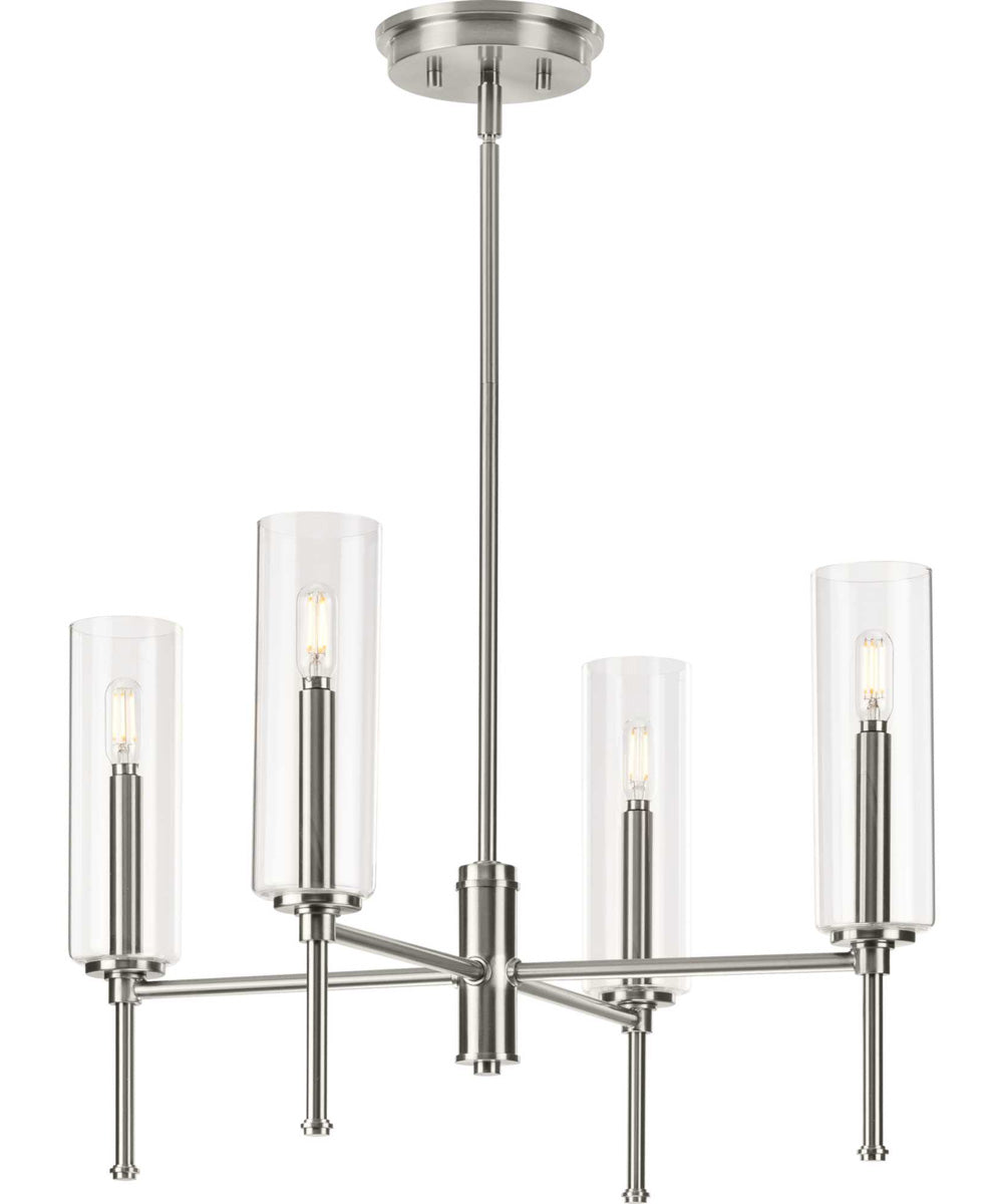 Elara 4-Light New Traditional  Chandelier Light Brushed Nickel