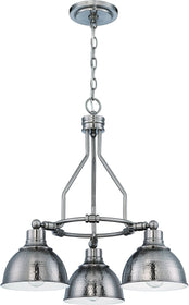 23"W Timarron 3-Light Down Chandelier Antique Nickel