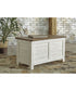 Dashbury Storage Trunk Antique White/Brown