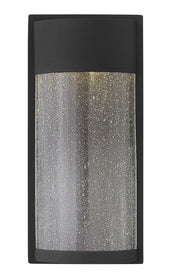 13"H Shelter 1-Light Small Outdoor Wall Light in Black