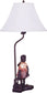 14.5"H Silhouette Girl with Puppy Accent Lamp