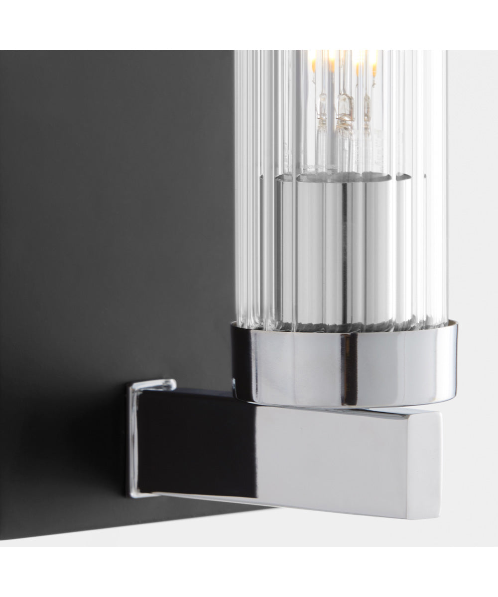 Kilbey 1-light Bath Vanity Light Matte Black w/ Chrome