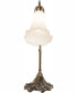 15" High White Tiffany Pond Lily Accent Lamp