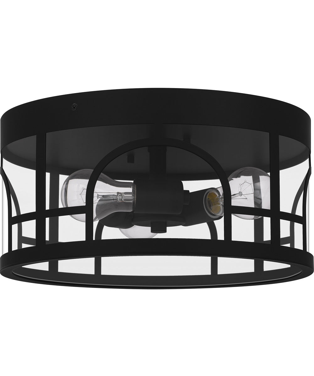 Brampton Medium 3-light Outdoor Ceiling Light  Coastal Armour Aluminum Matte Black